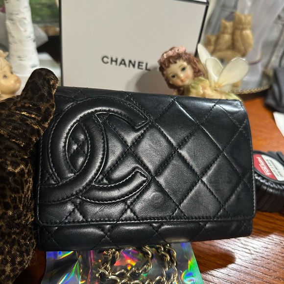 Chanel Black Cambon Quilted Wallet unbranded chain included. GUC ✨✨✨ - Picture 1 of 16